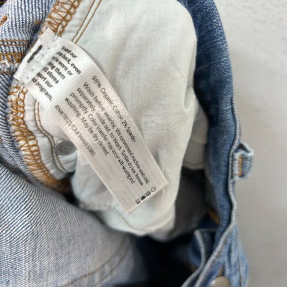 Eileen Fisher ladies Organic Cotton cropped Jeans 8 Blue capsule distressed - Picture 4 of 15